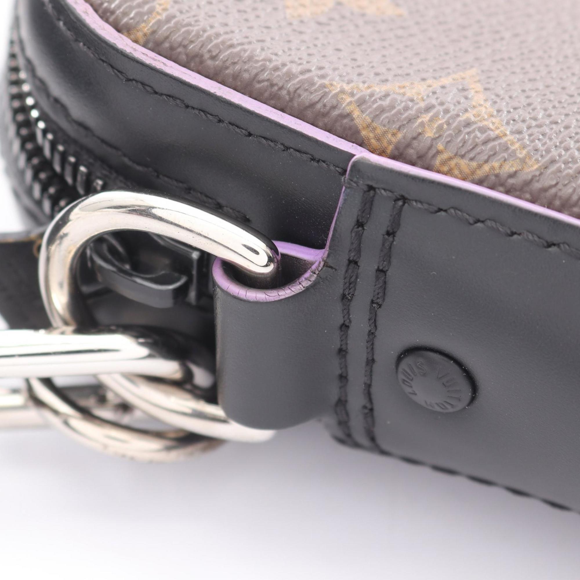 Louis Vuitton Black Brown Monogram Macassar Purple Coated Canvas Shoulder Bag