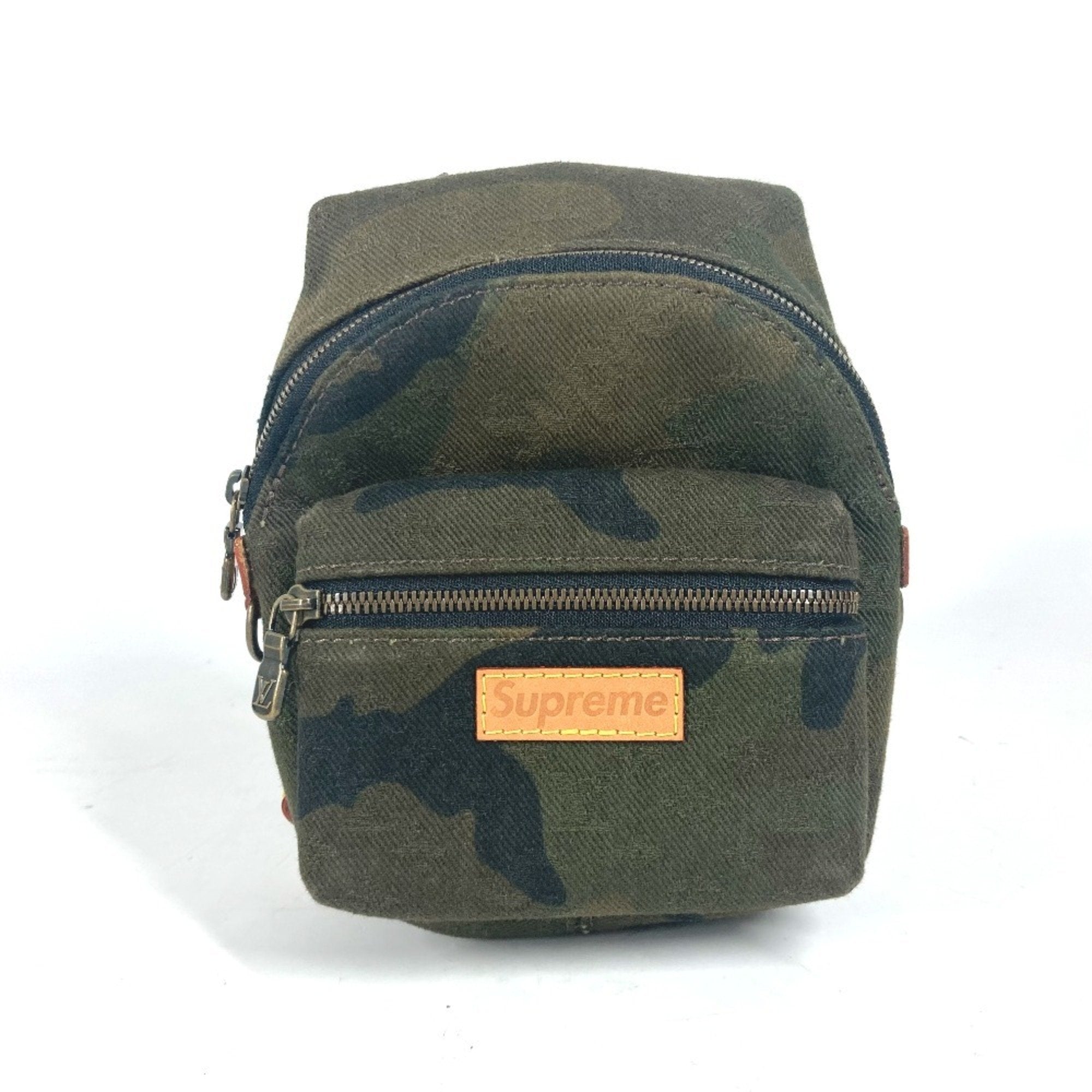 Louis Vuitton Camouflage Green Canvas Backpack