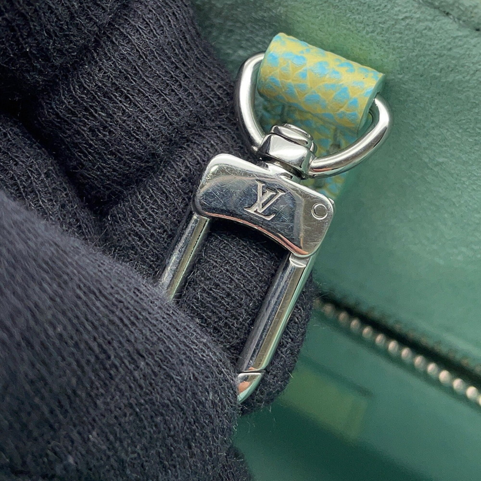 Louis Vuitton Blue Monogram Yellow Monogram Empreinte Handbag Shoulder Bag