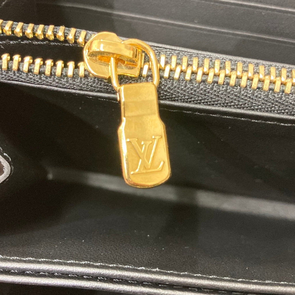 Louis Vuitton Black Noir Leather Long Wallet