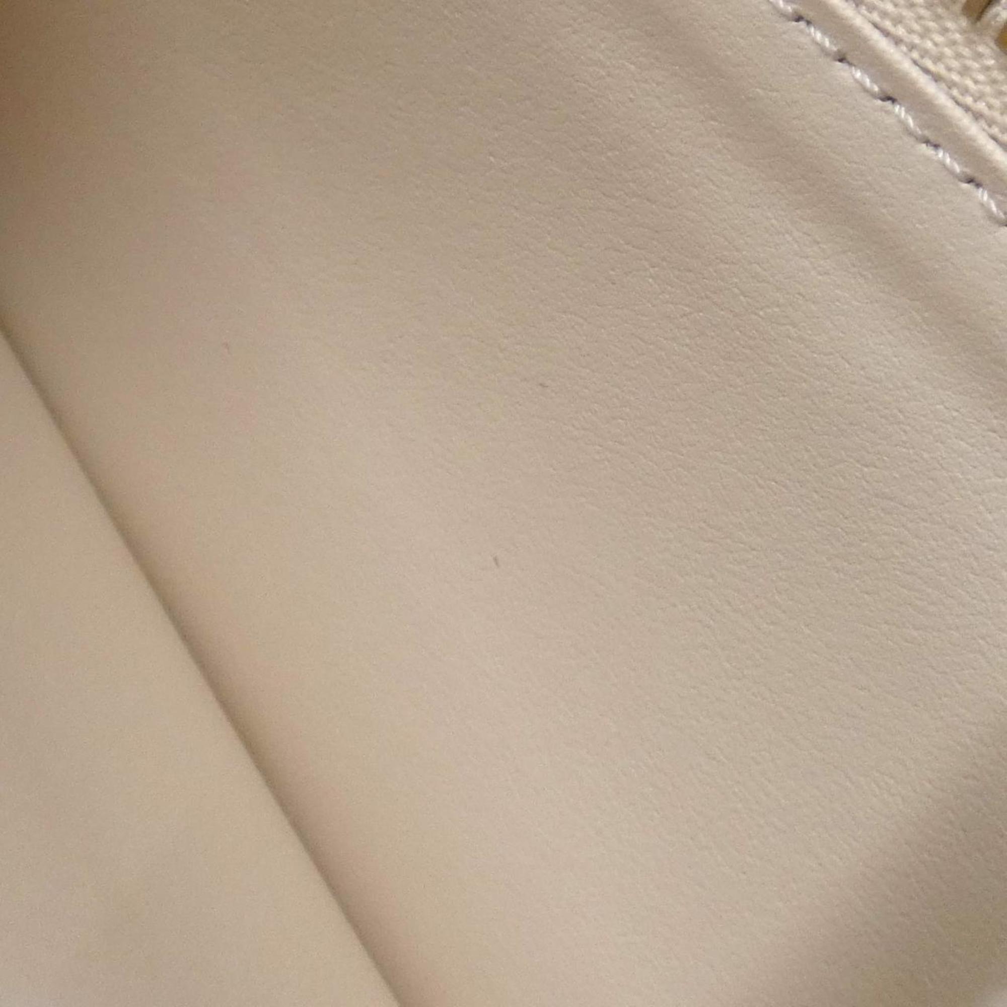Louis Vuitton White Leather Long Wallet
