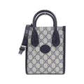 Gucci Beige Blue Gg Supreme Handbag Shoulder Bag (Pre-Owned)