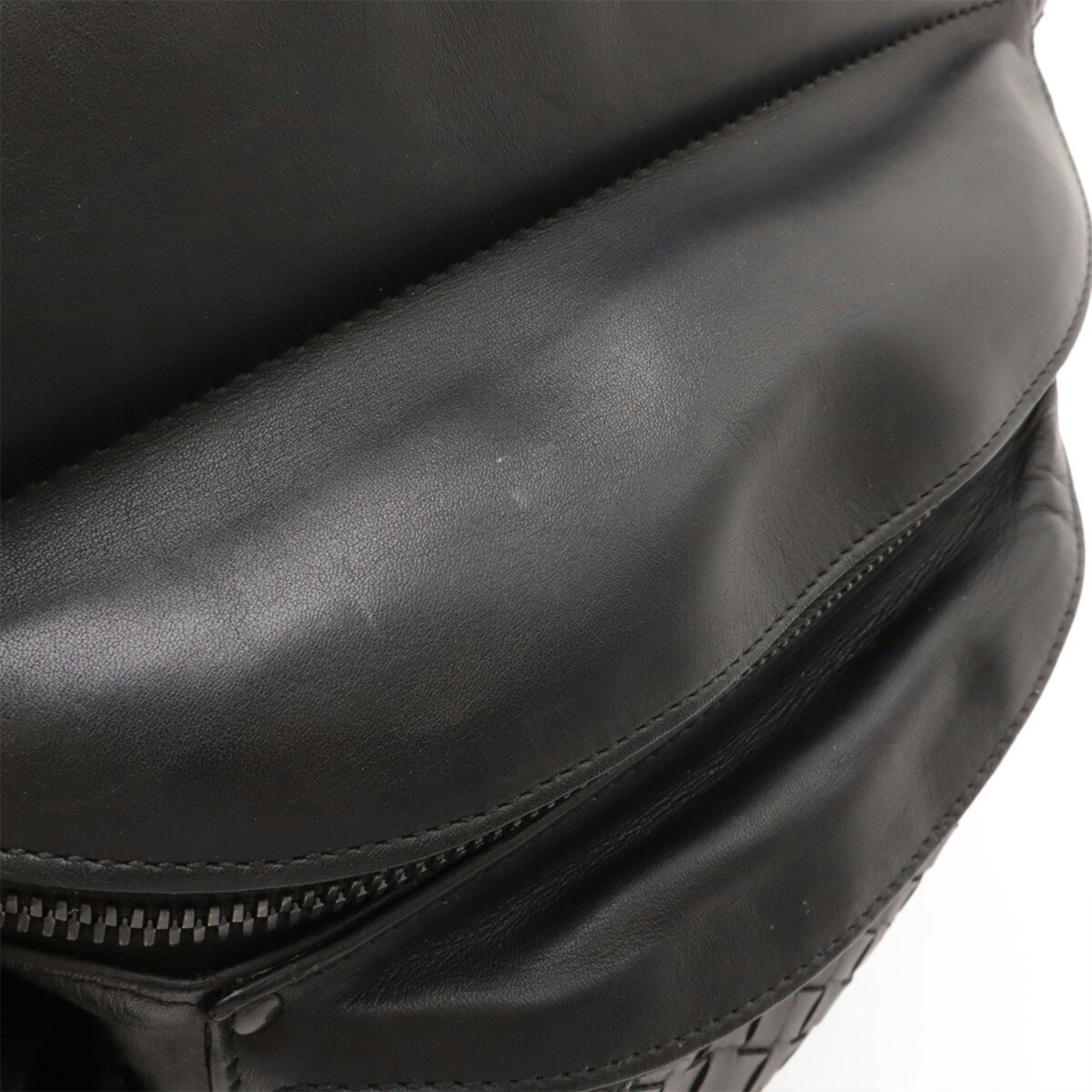 Bottega Veneta Black Leather Fanny Pack
