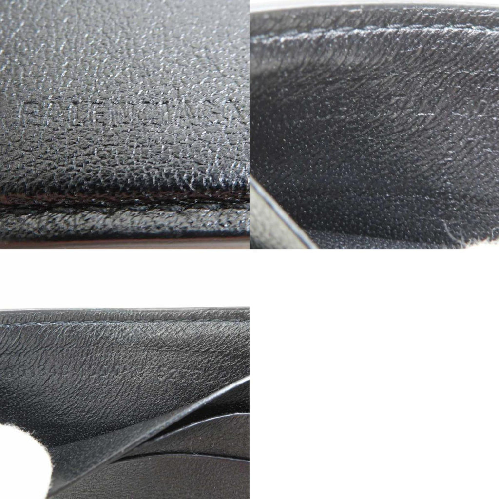 Balenciaga Black Leather Long Bill Wallet (Bi-Fold)