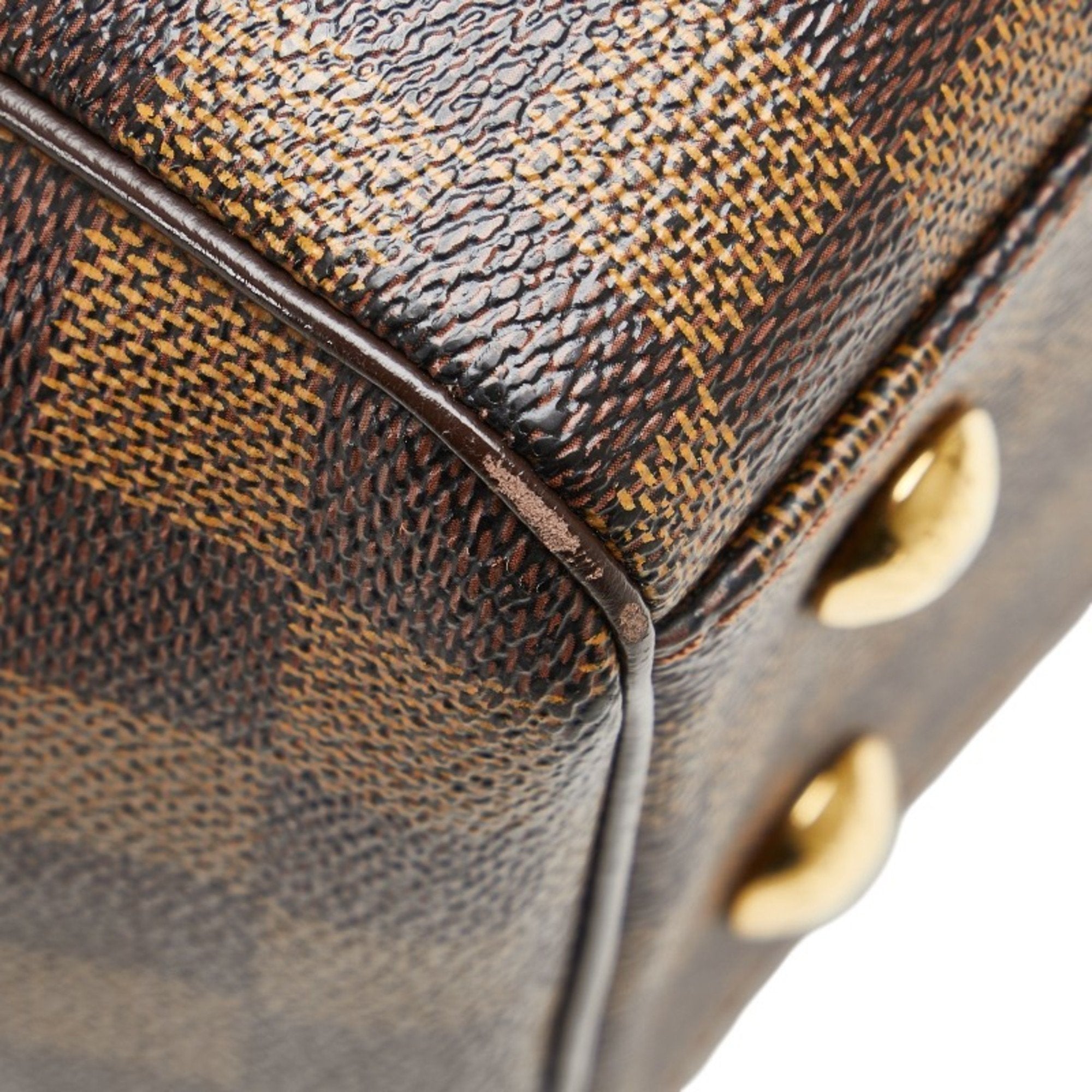 Louis Vuitton Damier Brown Pvc Leather Handbag Shoulder Bag