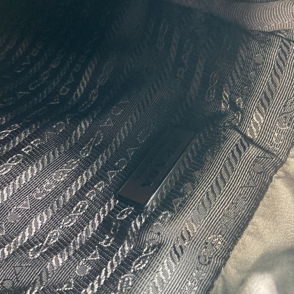 Prada Brown Satin Backpack