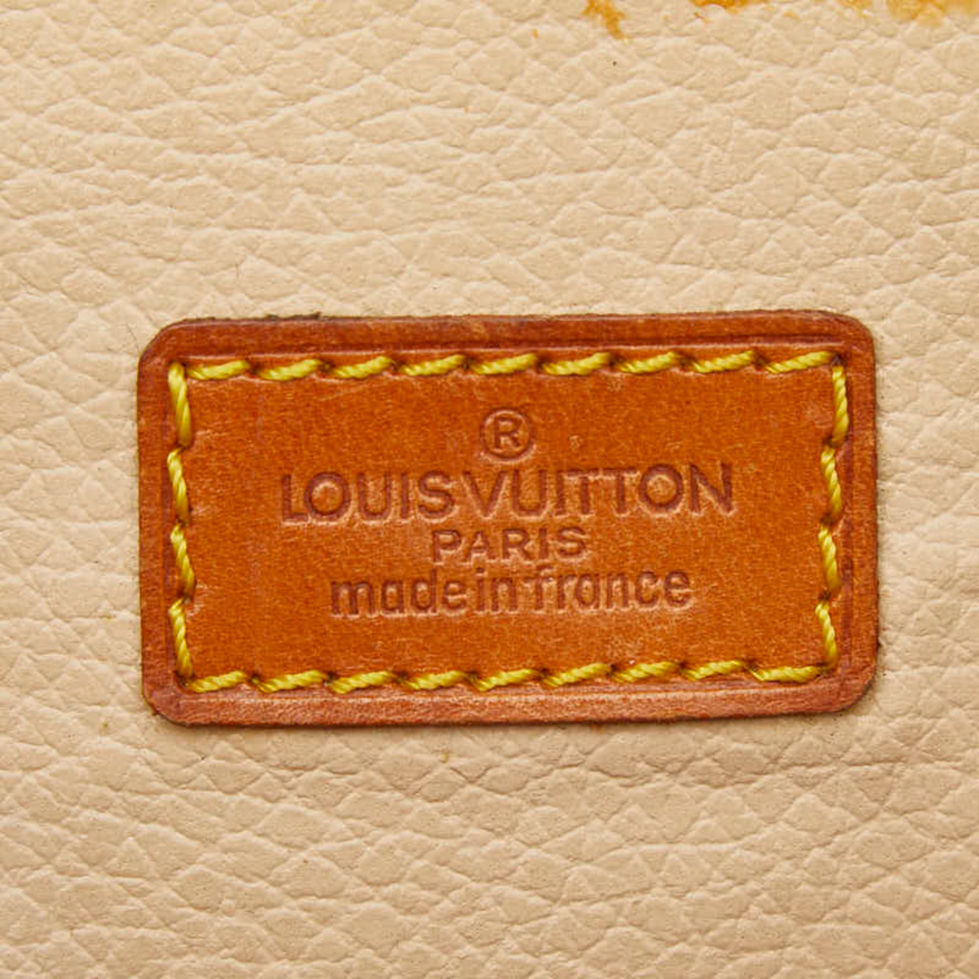 Louis Vuitton Brown Pvc Leather Handbag Tote Bag