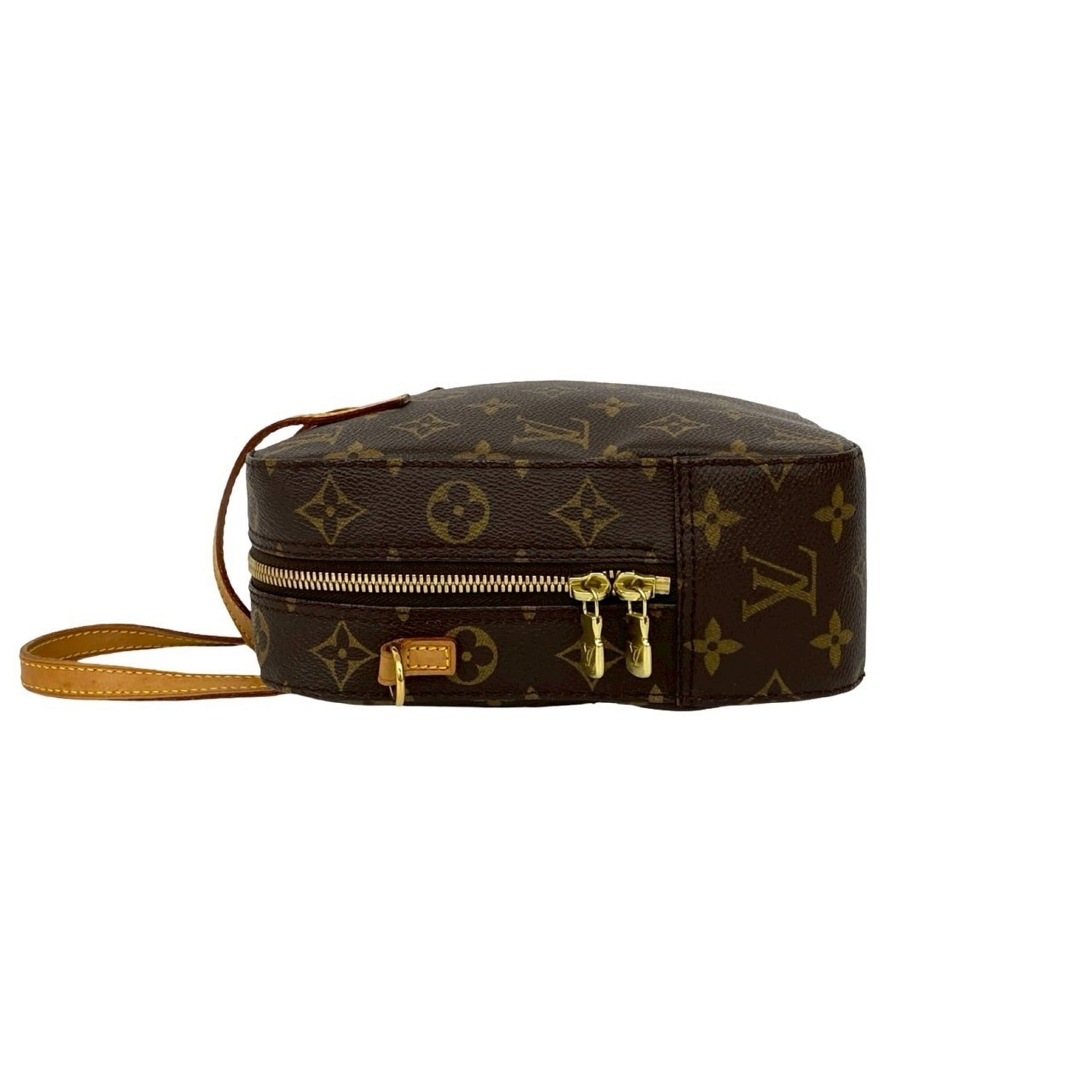 Louis Vuitton Brown Leather Pvc Handbag Shoulder Bag