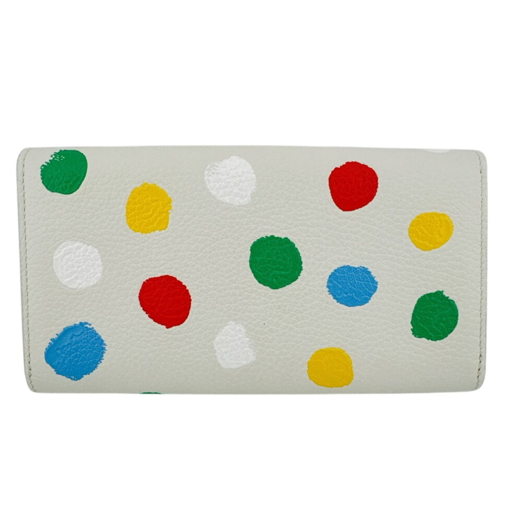 Louis Vuitton Dot Infinity (Yayoi Kusama) Multi-Color Yellow Leather Long Wallet