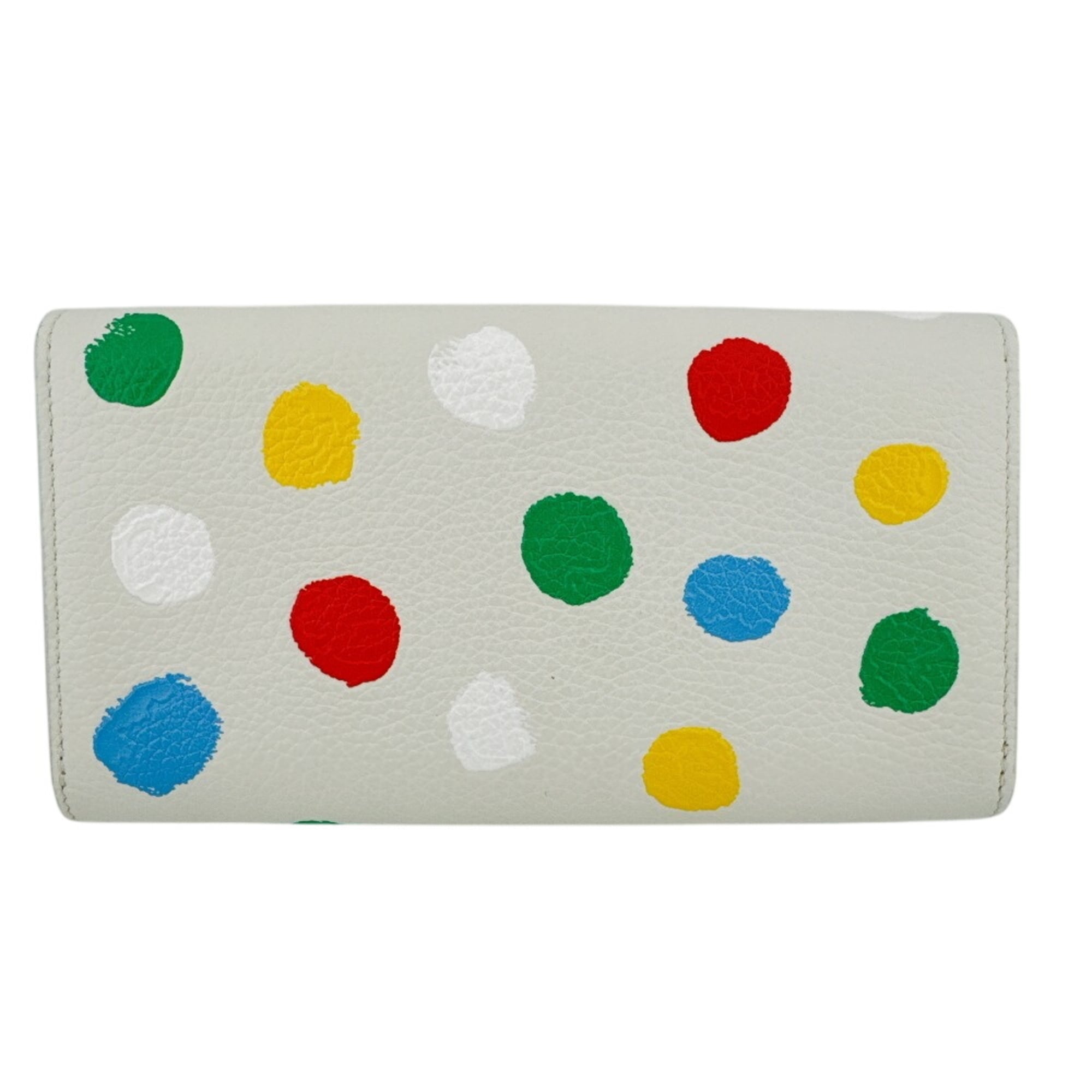Louis Vuitton Dot Infinity (Yayoi Kusama) Multi-Color Yellow Leather Long Wallet