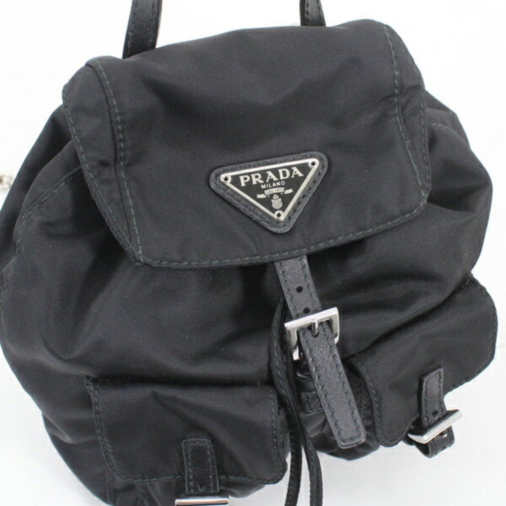 Prada Black Nero Nylon Leather Shoulder Bag