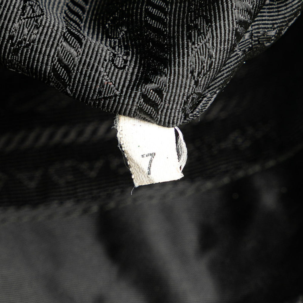 Prada Black Nylon Leather Shoulder Bag