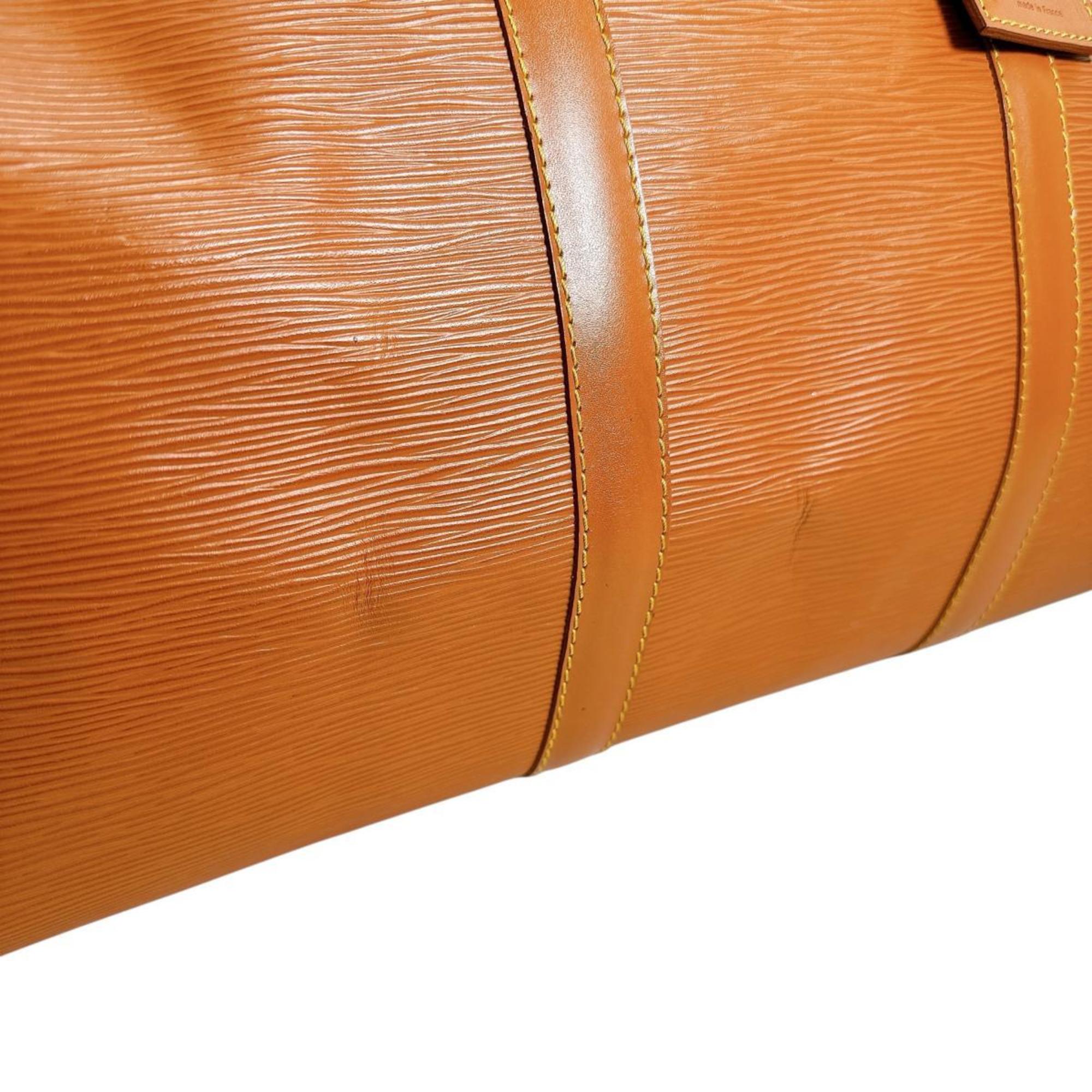 Louis Vuitton Brown Gold Cipango Epi Leather Boston Bag