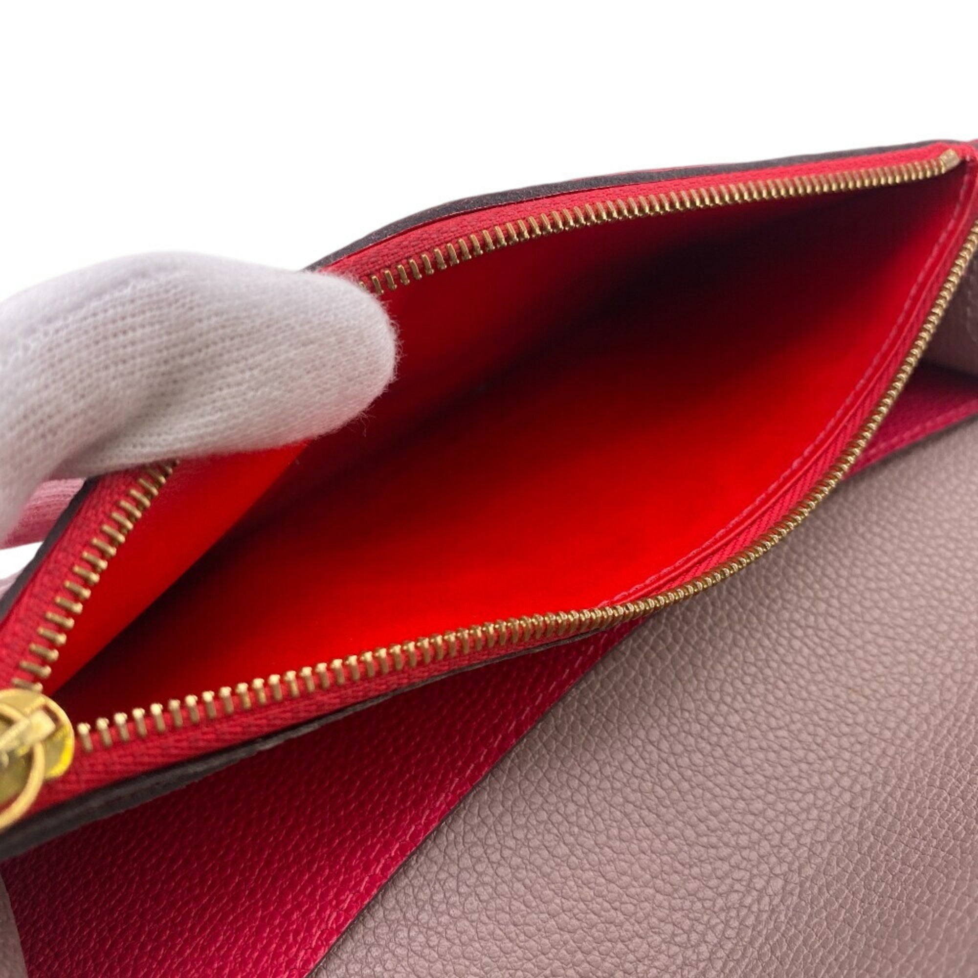 Louis Vuitton Gray Pink Monogram Empreinte Long Wallet (Tri-Fold)