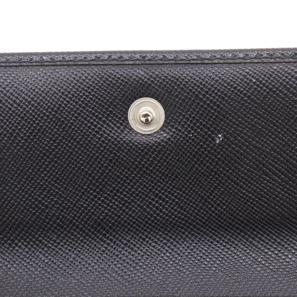 Prada Black Nero Saffiano Triangle Wallet (Bi-Fold)