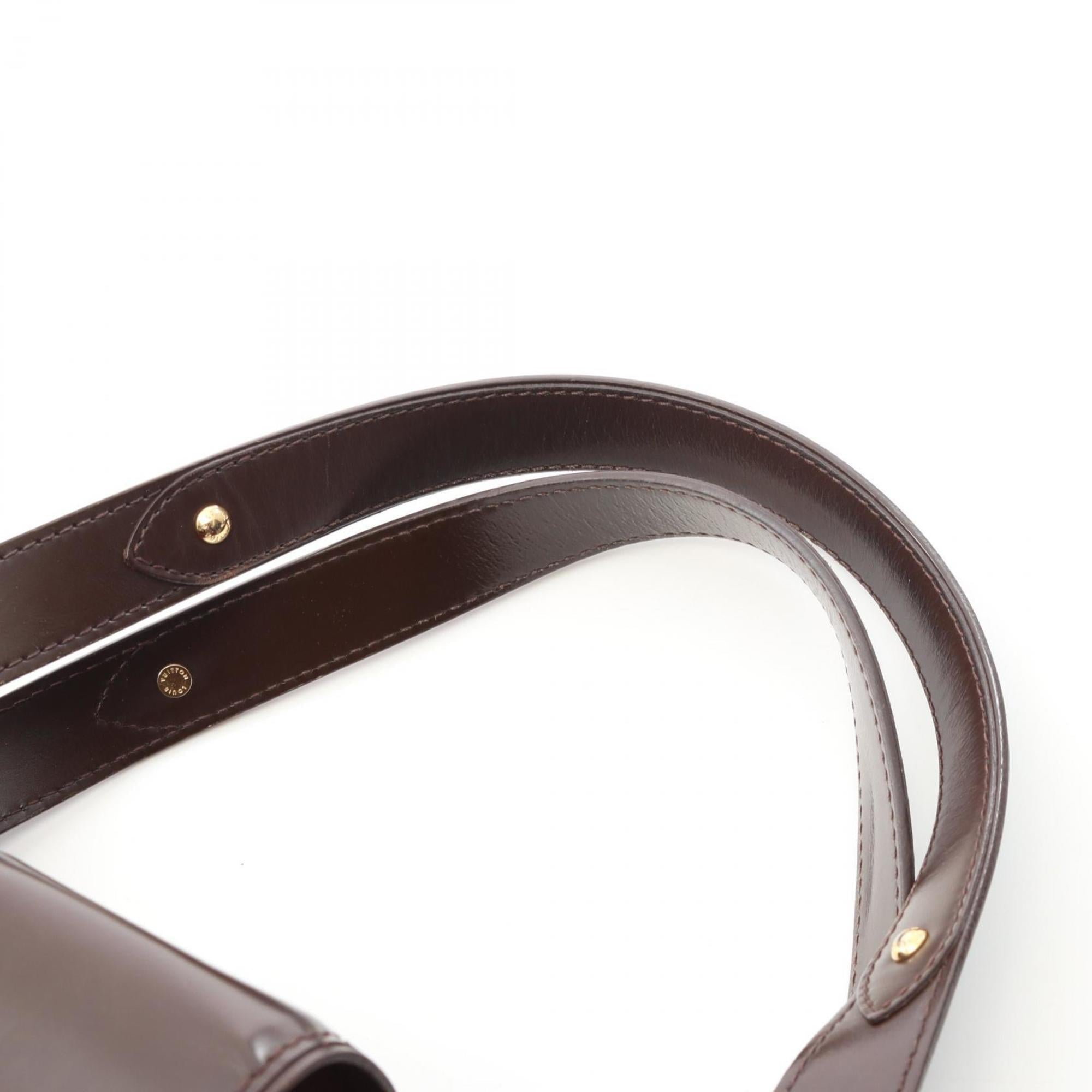 Louis Vuitton Brown Coated Canvas Leather Handbag