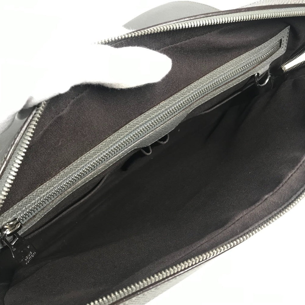 Louis Vuitton Glacier Gray Taiga Leather Briefcase Shoulder Bag
