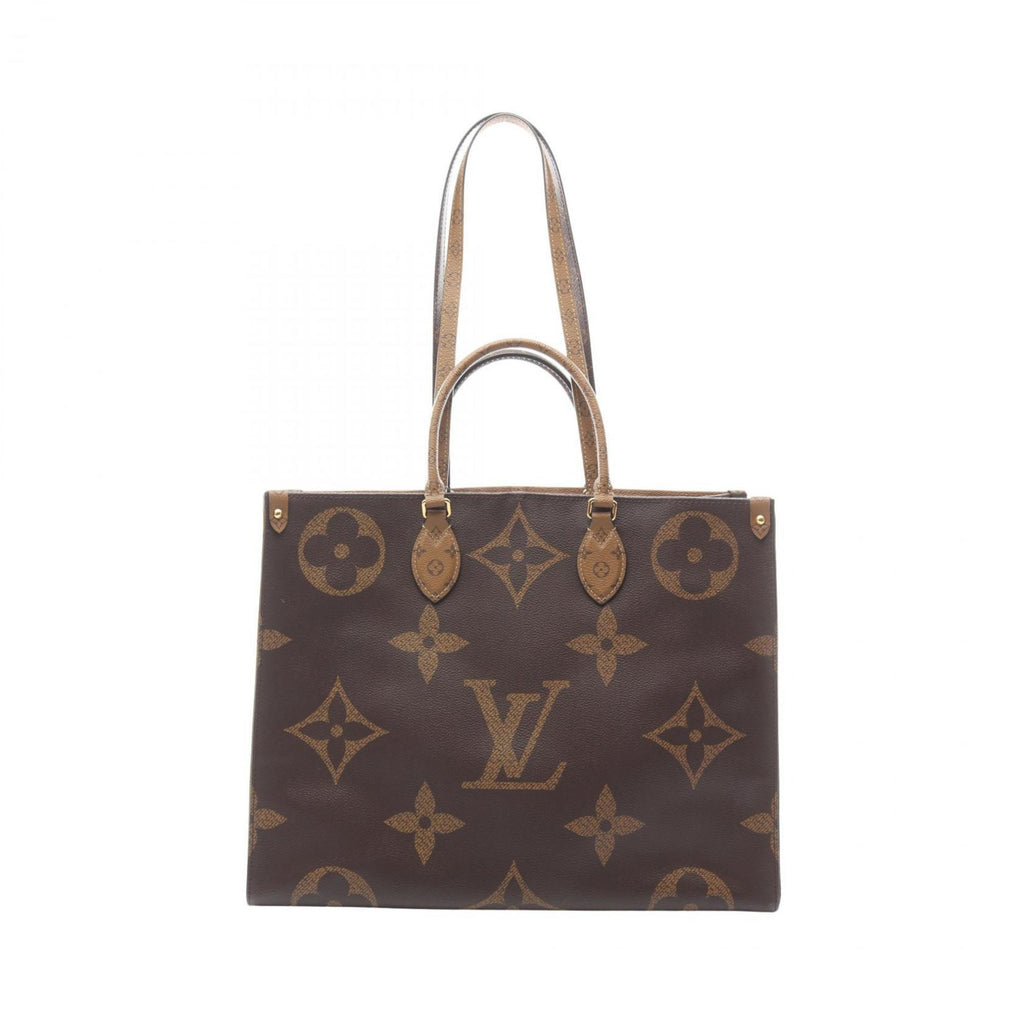 Louis Vuitton Beige Brown Coated Canvas Tote Bag