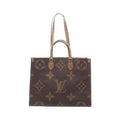 Louis Vuitton Beige Brown Coated Canvas Tote Bag