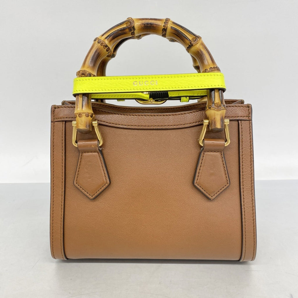 Gucci Brown Leather Handbag (Pre-Owned)