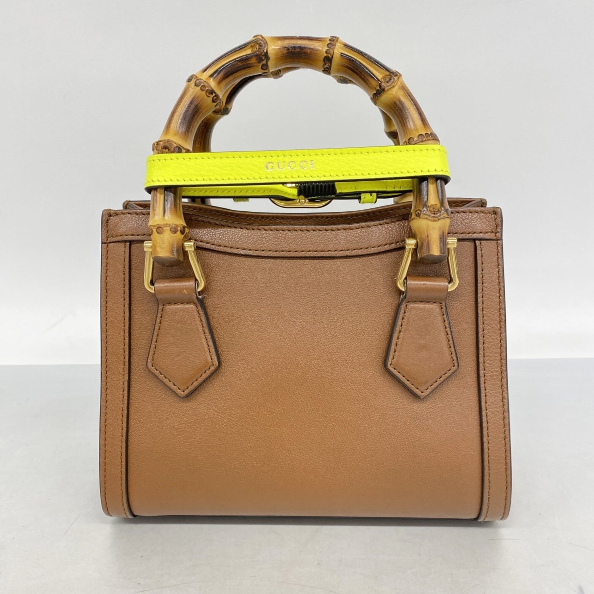 Gucci Brown Leather Handbag (Pre-Owned)