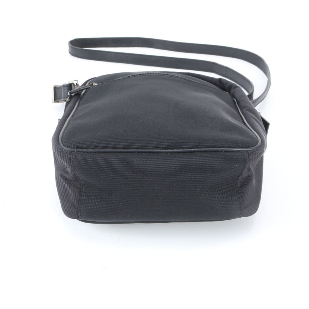 Gucci Black Leather Canvas Shoulder Bag (Pre-Owned)