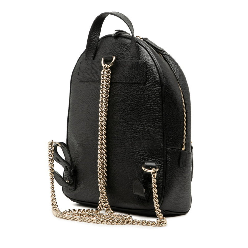 Gucci Black Leather Backpack (Pre-Owned)