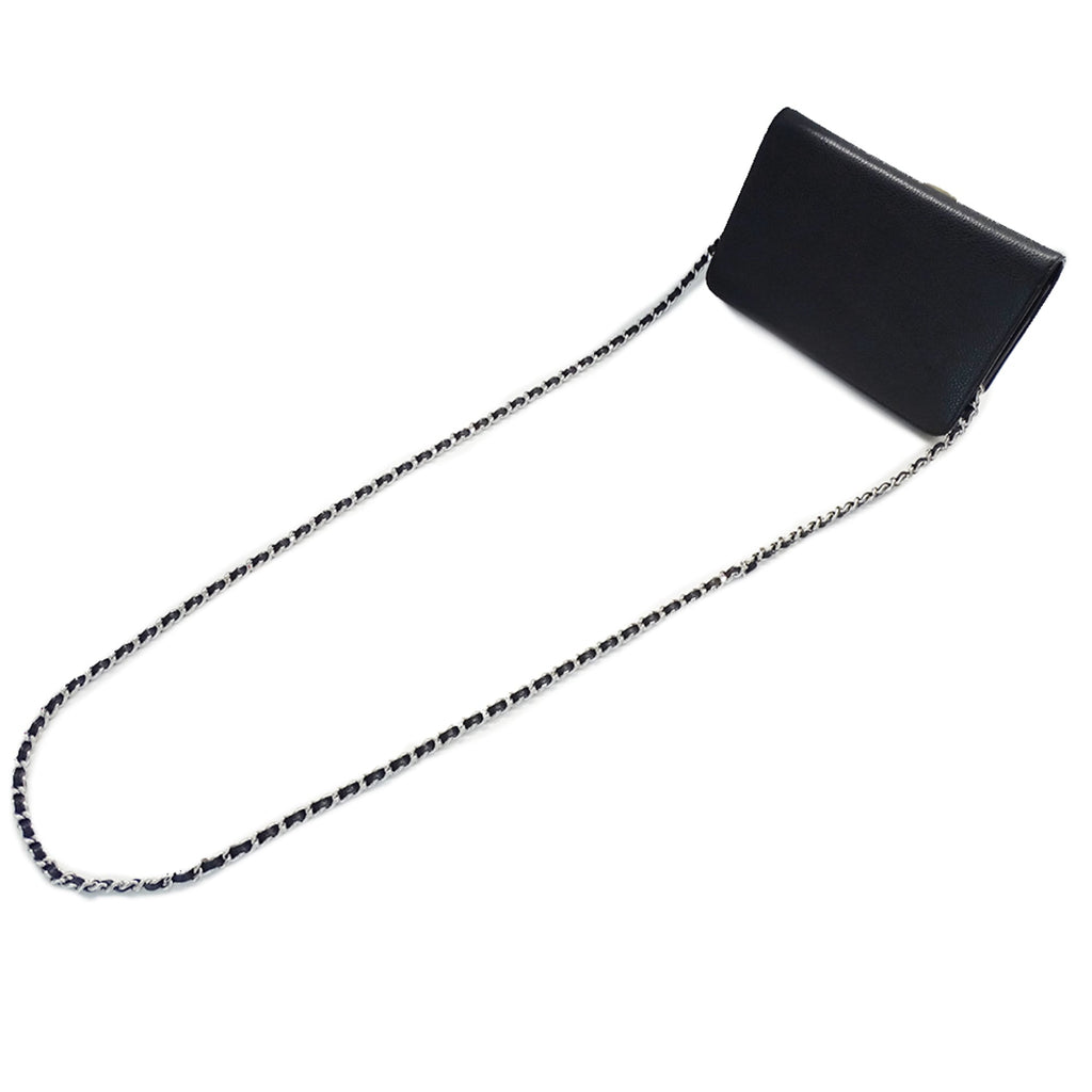 Chanel Black Grained Calfskin Handbag