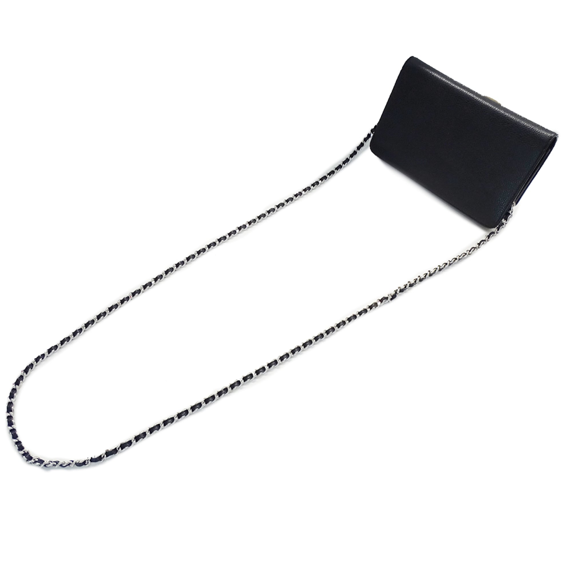 Chanel Black Grained Calfskin Handbag