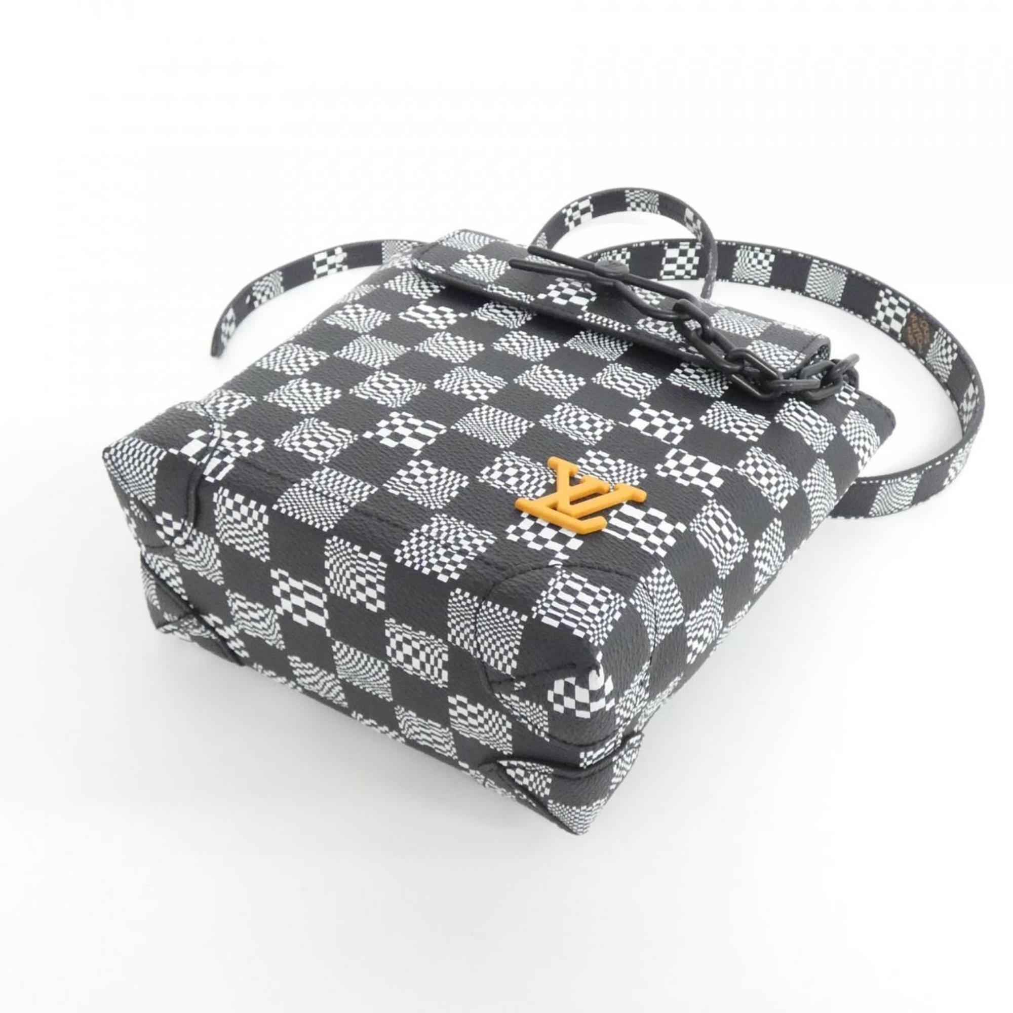 Louis Vuitton Damier Black Coated Canvas Shoulder Bag