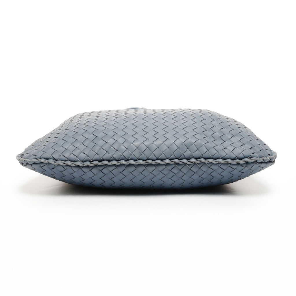 Bottega Veneta Intrecciato Gray Leather Shoulder Bag