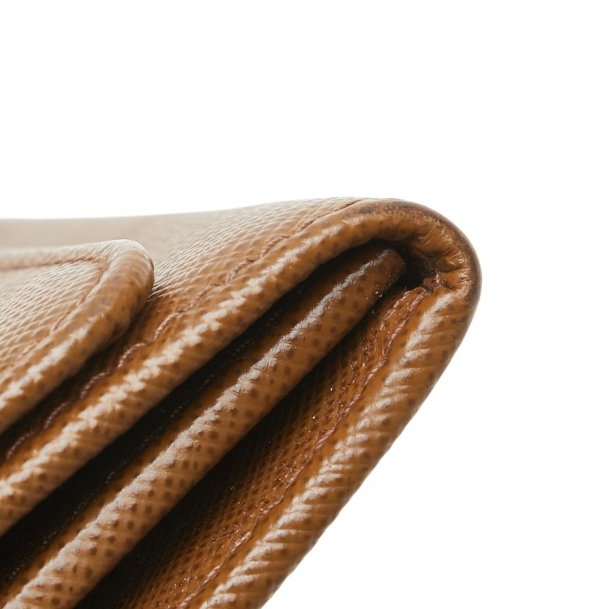 Prada Brown Leather Long Wallet (Bi-Fold)
