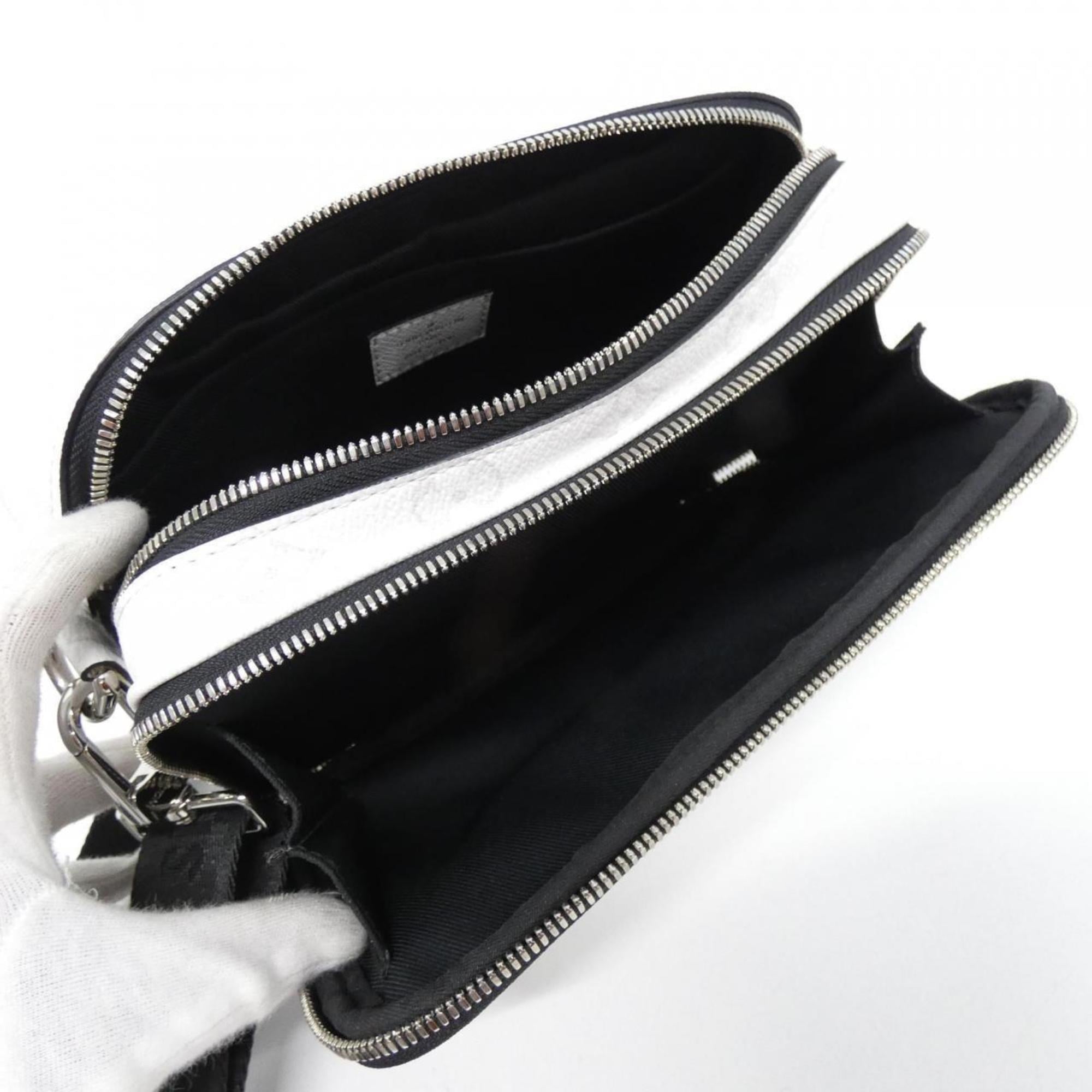 Louis Vuitton White Coated Canvas Leather Shoulder Bag