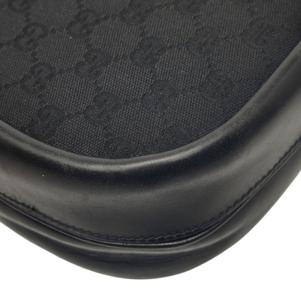 Gucci Black Canvas Leather Handbag (Pre-Owned)