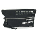 Burberry Black White Nylon Clutch Bag Pouch