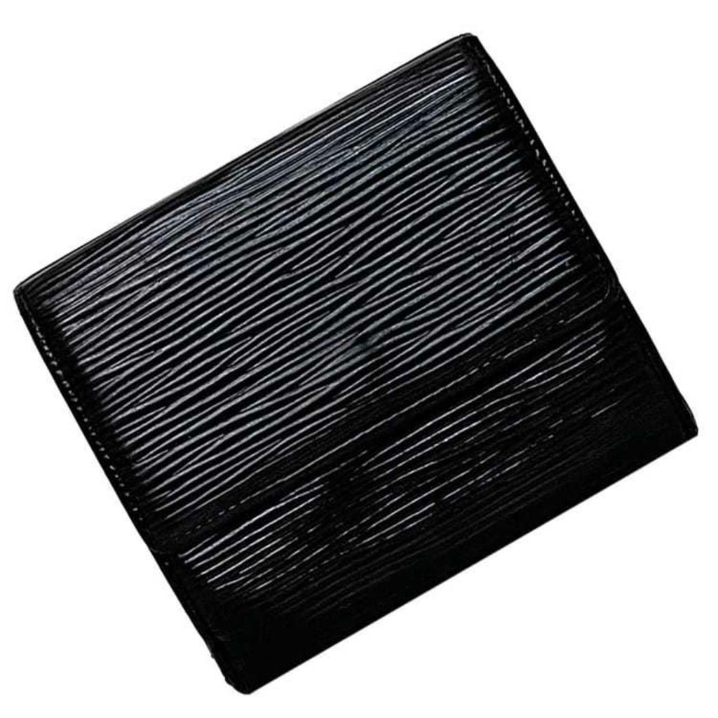 Louis Vuitton Black Noir Epi Leather Wallet (Tri-Fold)