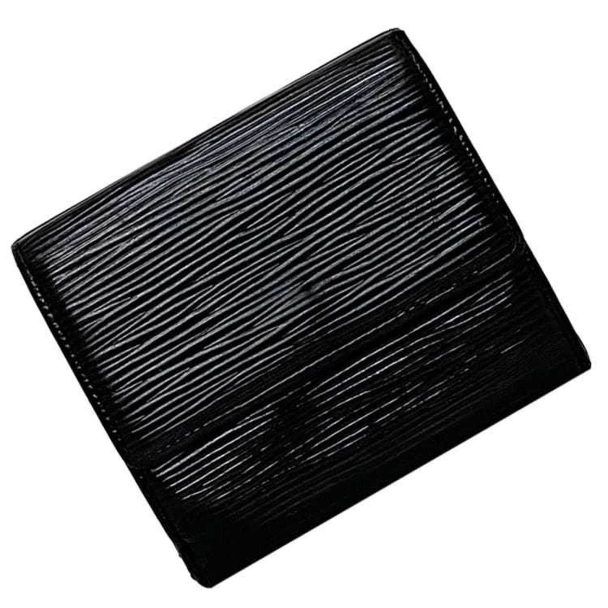 Louis Vuitton Black Noir Epi Leather Wallet (Tri-Fold)