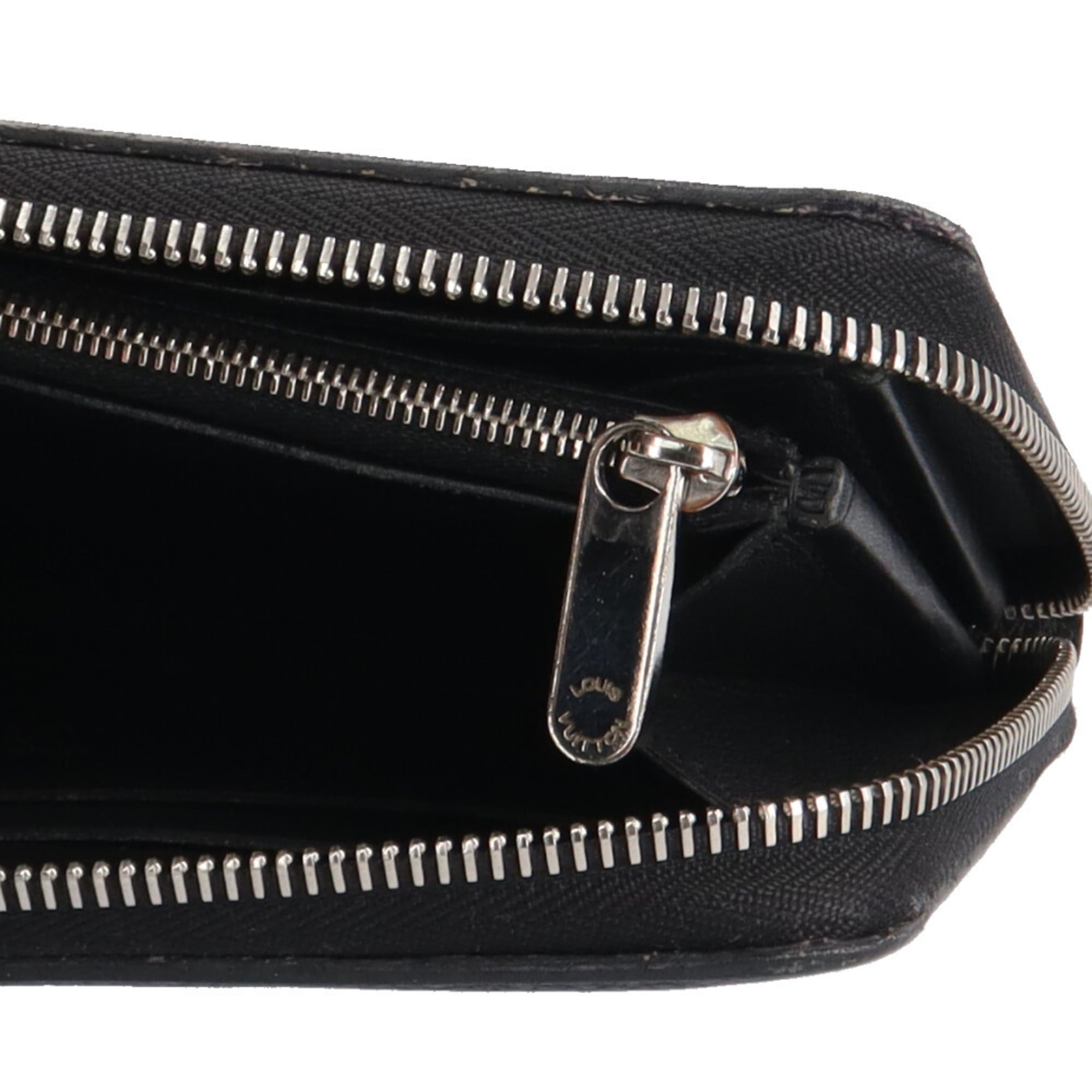 Louis Vuitton Black Mahina Leather Long Wallet