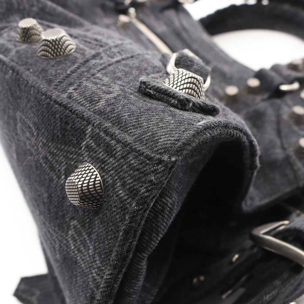 Balenciaga Gray Denim Hand