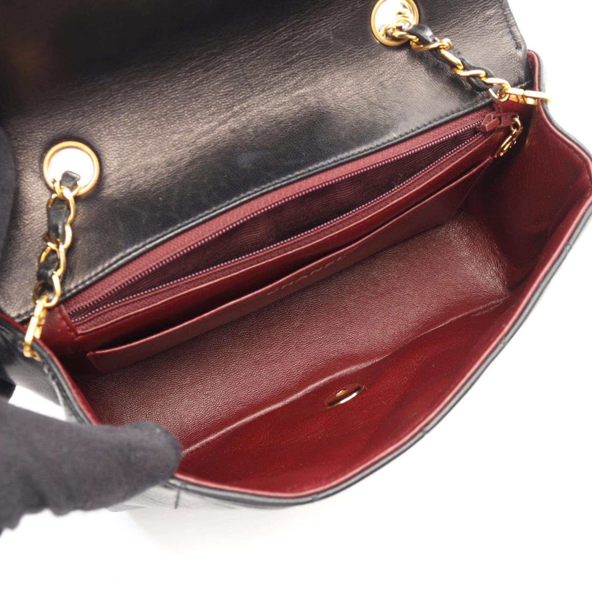 Chanel Black Leather Handbag Shoulder Bag