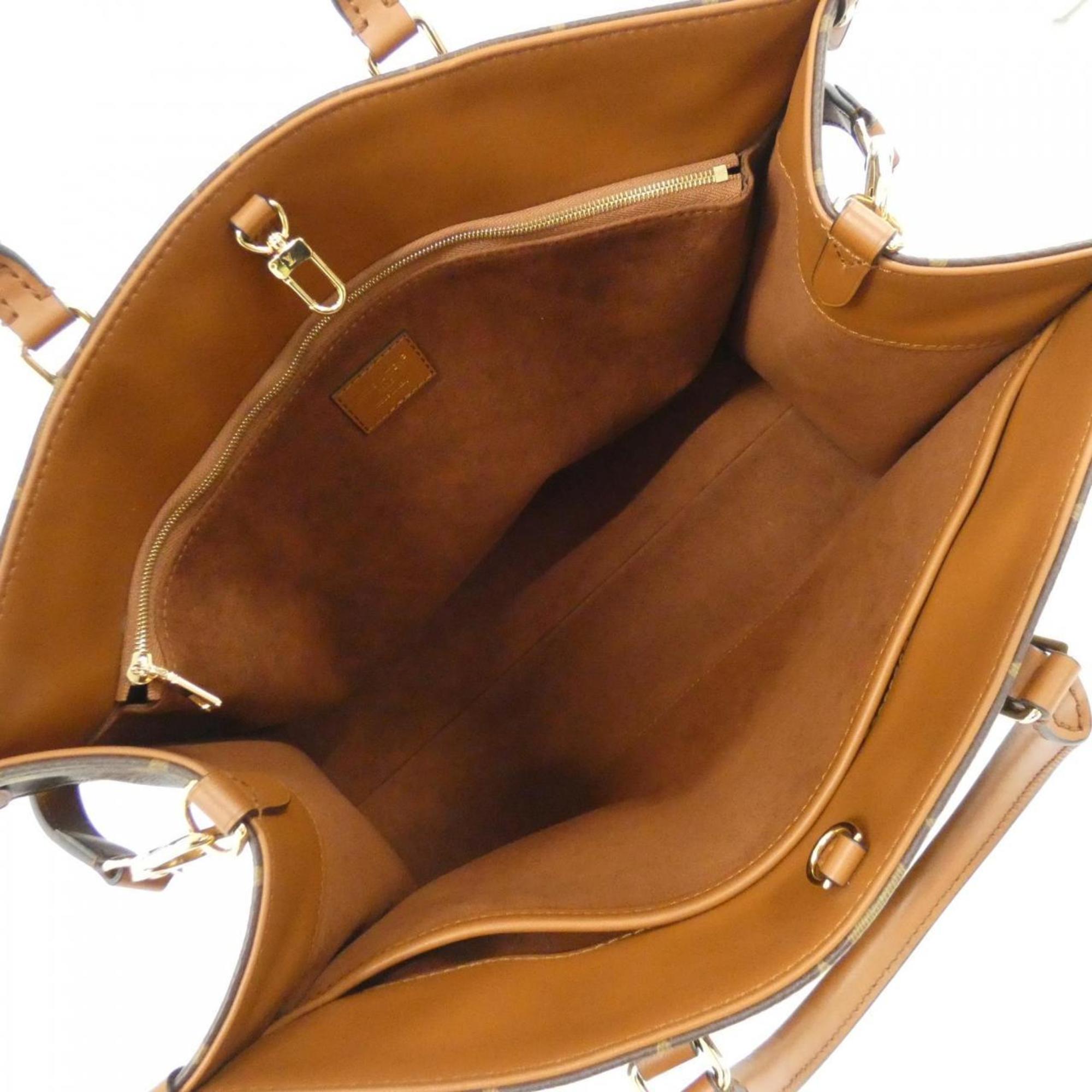 Louis Vuitton Marron Coated Canvas Handbag