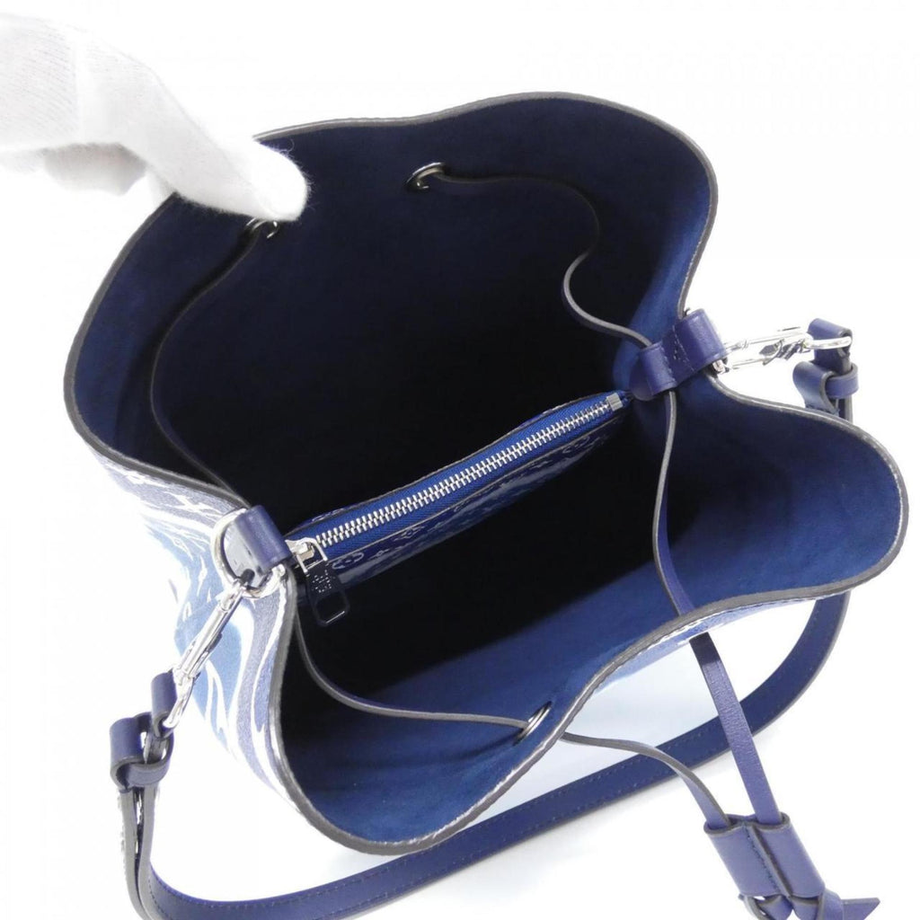 Louis Vuitton Blue Coated Canvas Shoulder Bag
