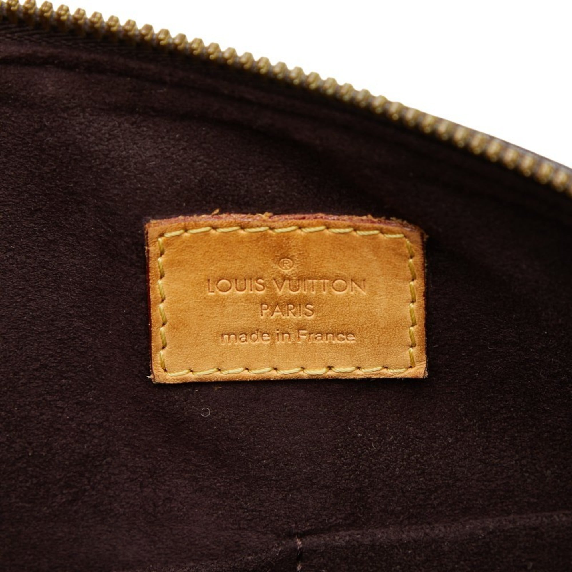 Louis Vuitton Brown Purple Pvc Leather Handbag Shoulder Bag