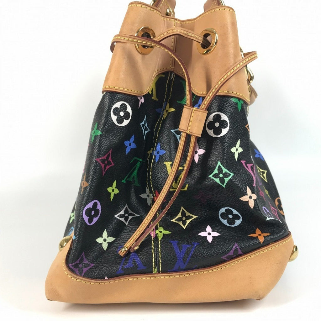 Louis Vuitton Black Multi-Color Noir Monogram Multicolore Canvas Shoulder Bag Tote Bag