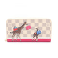 Louis Vuitton Multicolor Multi-Color White Pvc Damier Azur Long Wallet