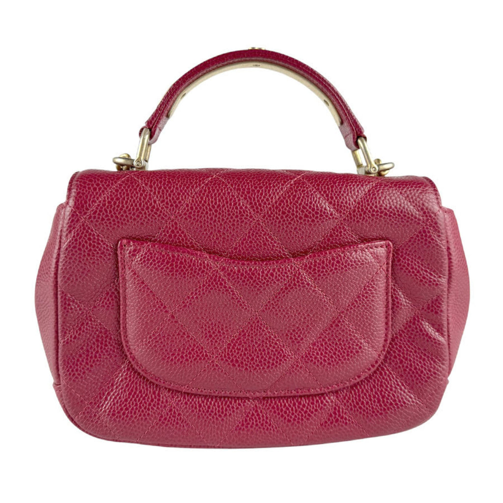 Chanel Pink Grained Calfskin Shoulder Bag