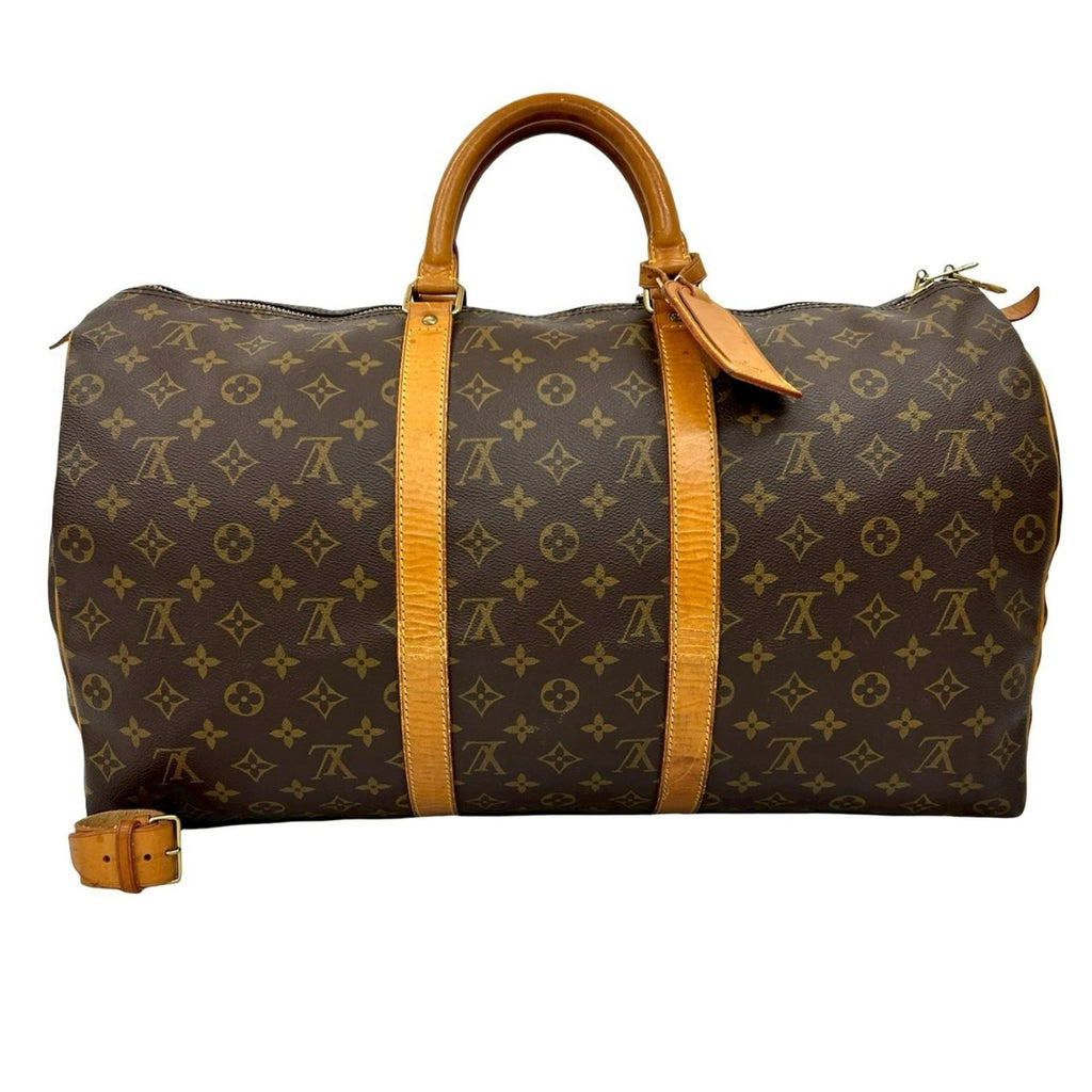 Louis Vuitton Brown Leather Pvc Boston Bag