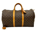 Louis Vuitton Brown Leather Pvc Boston Bag