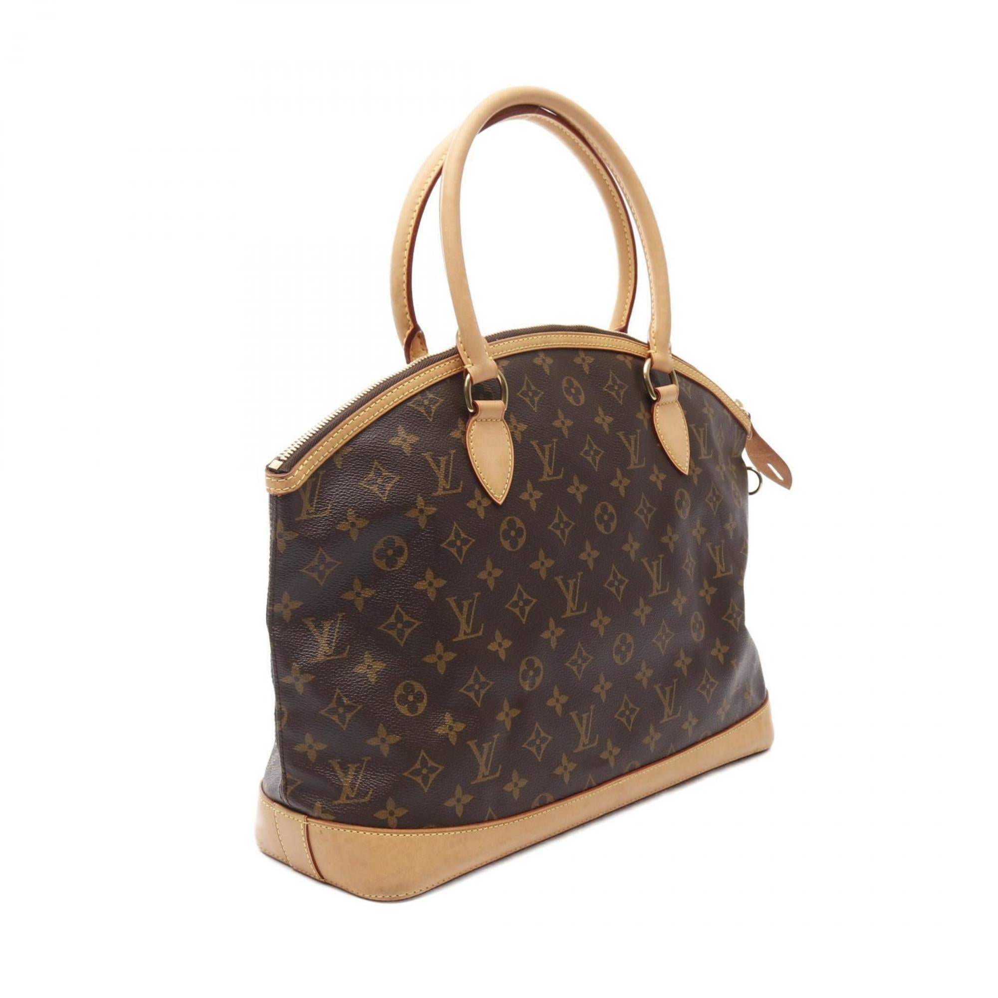 Louis Vuitton Brown Coated Canvas Leather Tote Bag