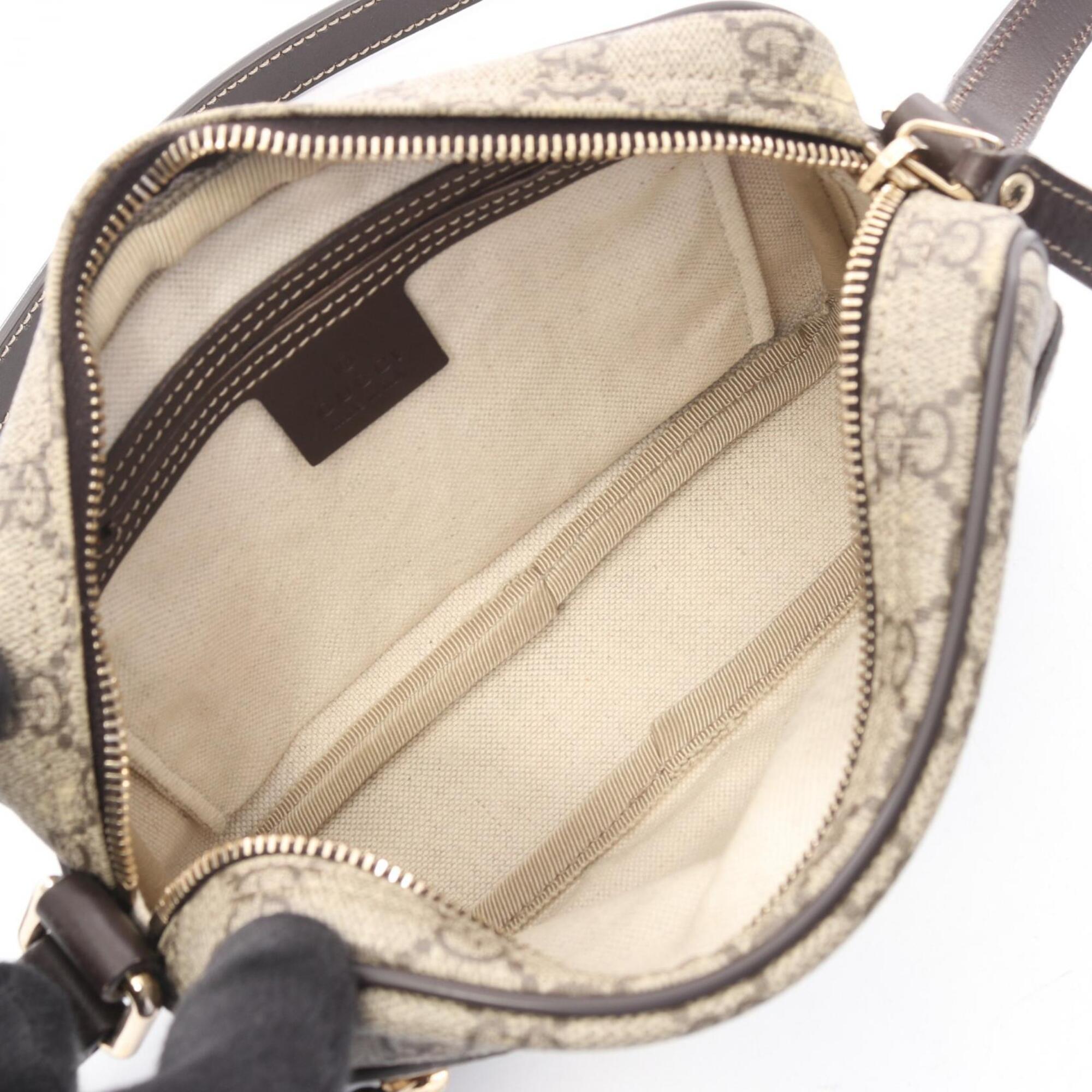 Gucci Beige Brown Pvc Leather Handbag Shoulder Bag (Pre-Owned)